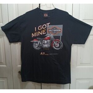 Vintage Harley-Davidson I GOT MINE Fargo ND Black T Shirt Size L
